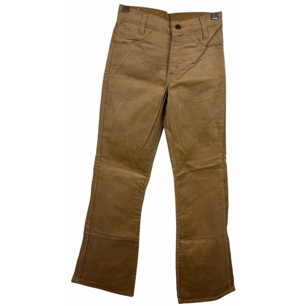 Vintage Student‎ 70s Levi's Tan Corduroy Bell Bottoms 26X29 Wide Baggy Barrell